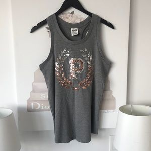 NWOT PINK VICTORIA’S SECRET Gray Tank, XS